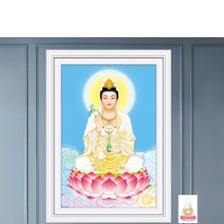 Tranh Đính Đá Mẹ Quan Âm DF2737, 53x75cm, chưa đính