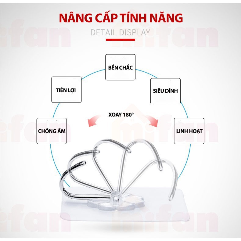 Móc dán siêu dính trong suốt