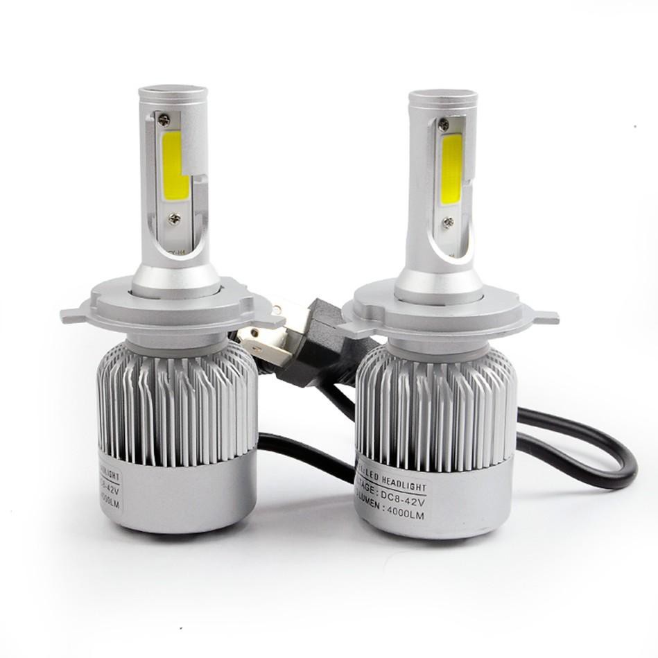 2 Đèn Pha Led Cob C6 H4 36w - 3800lm Hi Lo Cho Xe Hơi