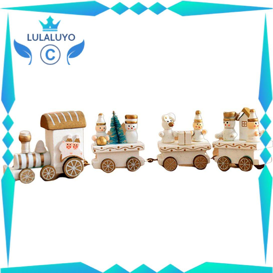 [Giáng sinh]  Christmas Decorations Wooden Train Toys Multi-color Optional Children's Toys Exquisite Holiday Gifts  .lu