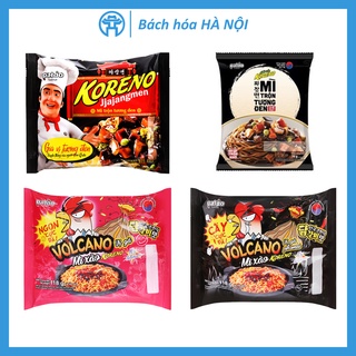 Mì Xào / Mì Trộn Paldo Koreno Jjajangmen Volcano Đủ Vị (Tương Đen, Gà Cay) - Ngon Cực Đã