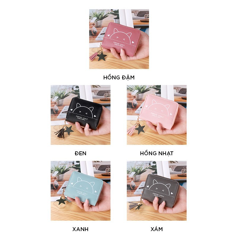 Ví nữ nhiều ngăn mini cầm tay đựng tiền nhỏ gọn bỏ túi HYTACO VN29