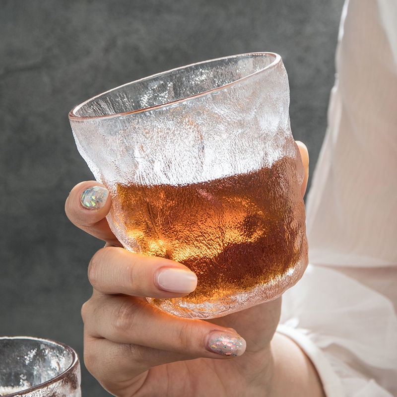 Cốc thủy tinh trong phong cách nữ dễ thương cốc giá trị cao nhà cốc sữa mùa hè mô hình sông băng cốc cà phê cốc bia