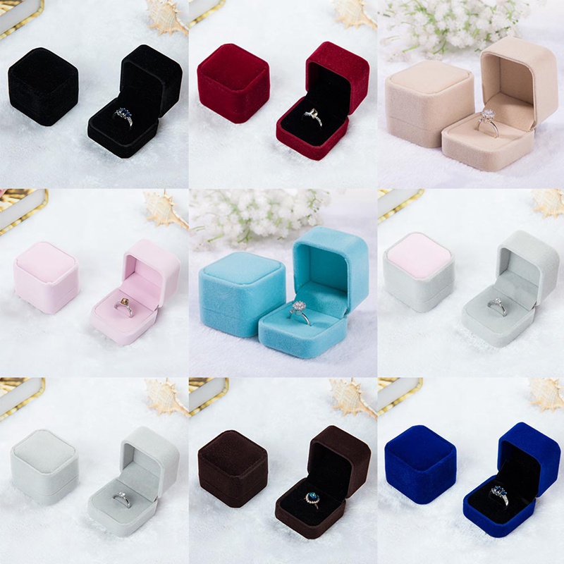 Hộp đựng nhẫn cưới/ đồ trang sức bằng nhung sang trọng | BigBuy360 - bigbuy360.vn