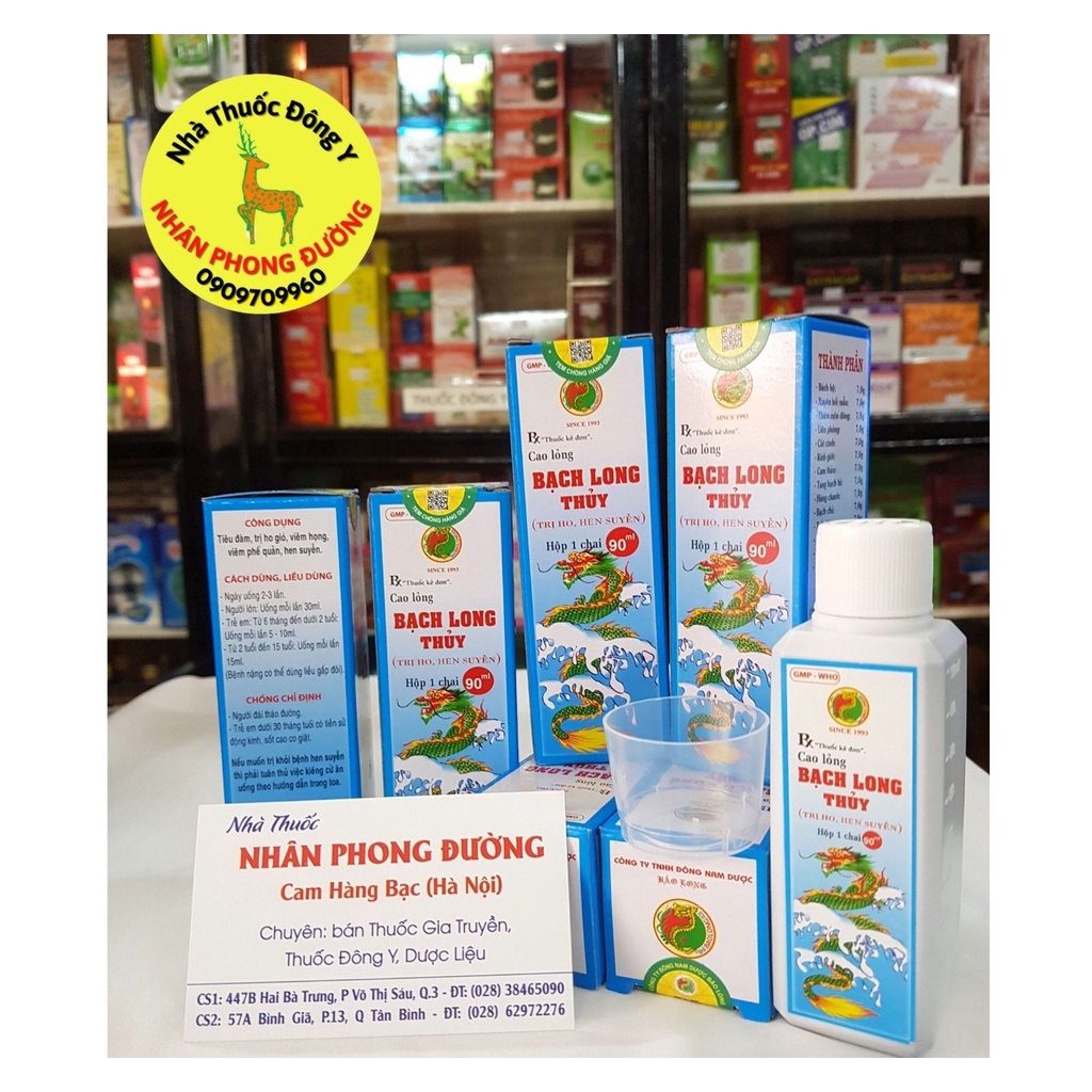 Siro Ho Bạch Long Thủy- Phạm Thiên Long, chai 90ml, hỗ trợ người bị ho gió, ho khan, ho có đờm