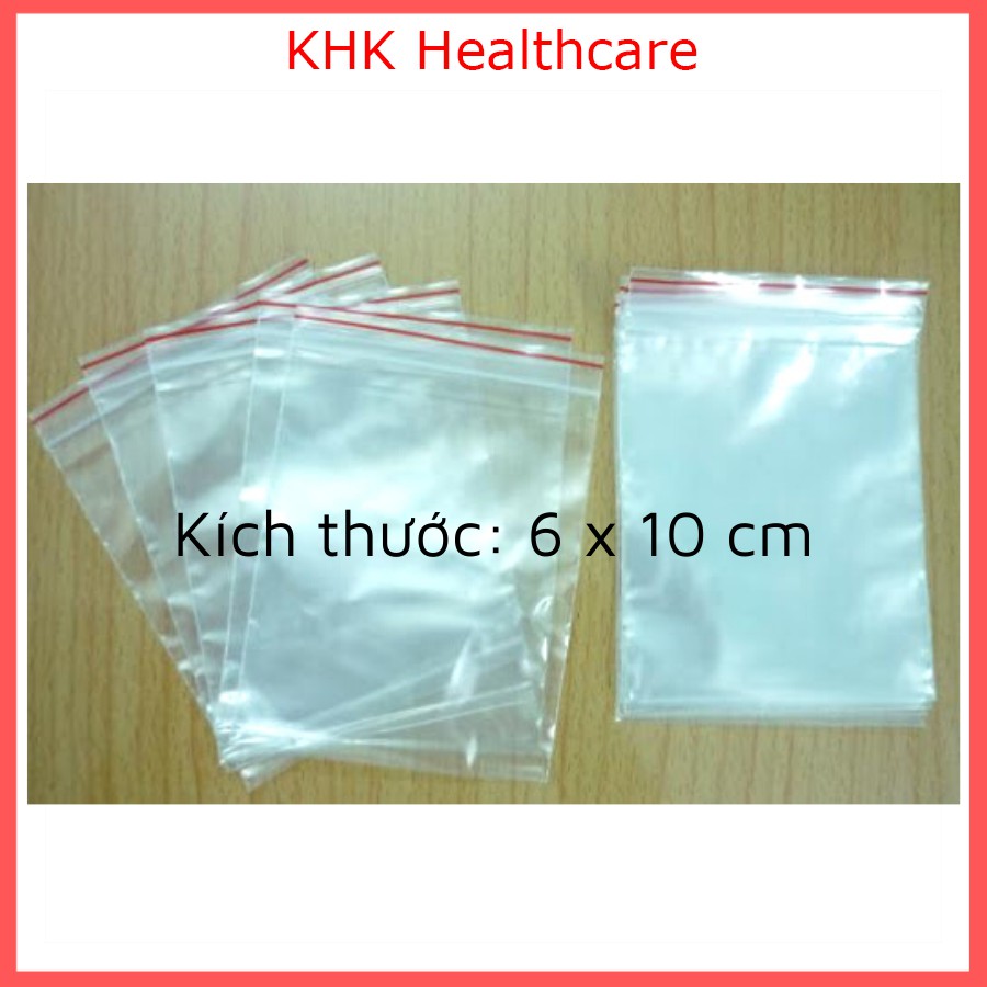 Túi zip đựng thuốc kích thước 6 x 10 (100gr)