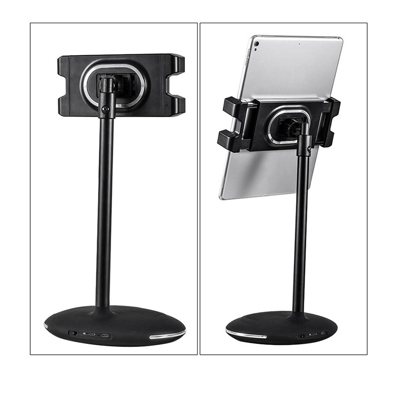 Tablet PC Stand with Bluetooth Speaker, Bluetooth Remote Control,  Stand for iPad iPhone Kindle and More