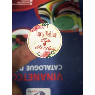 200 Tem nhãn (5cmX5cm) miễn phí thiết kế