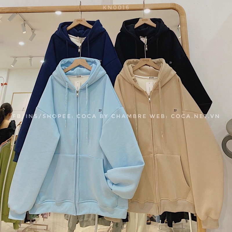 [KN0016]🌧 Áo khoác HOODIE ZIP nỉ bông dày in dập nổi 37 CHANGE (Có sẵn/ảnh thật) | BigBuy360 - bigbuy360.vn