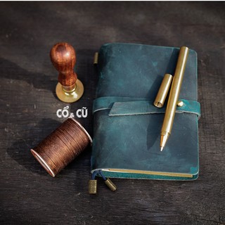 Sổ tay da bò A6 Ocean Blue