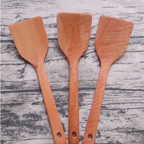 Set lẻ 3 muôi gỗ (Muỗng gỗ) múc cơm, múc canh, xào rán chất lượng cao, tiện lợi dùng cho nhà bếp