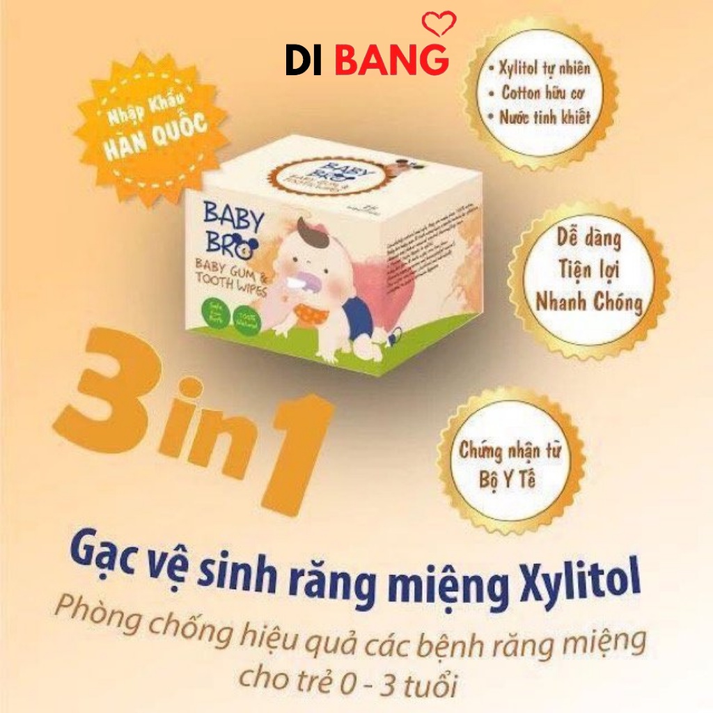 Gạc vệ sinh răng miệng Baby Bro hàn quốc