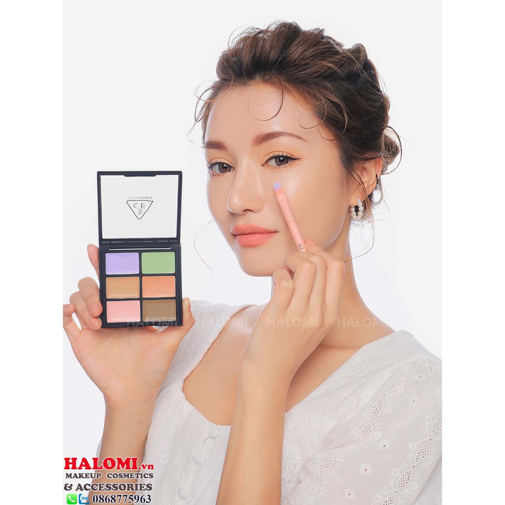 Che Khuyết Điểm 3CE 6 Ô Face Tuning Concealer Palette Chính Hãng HALOMI