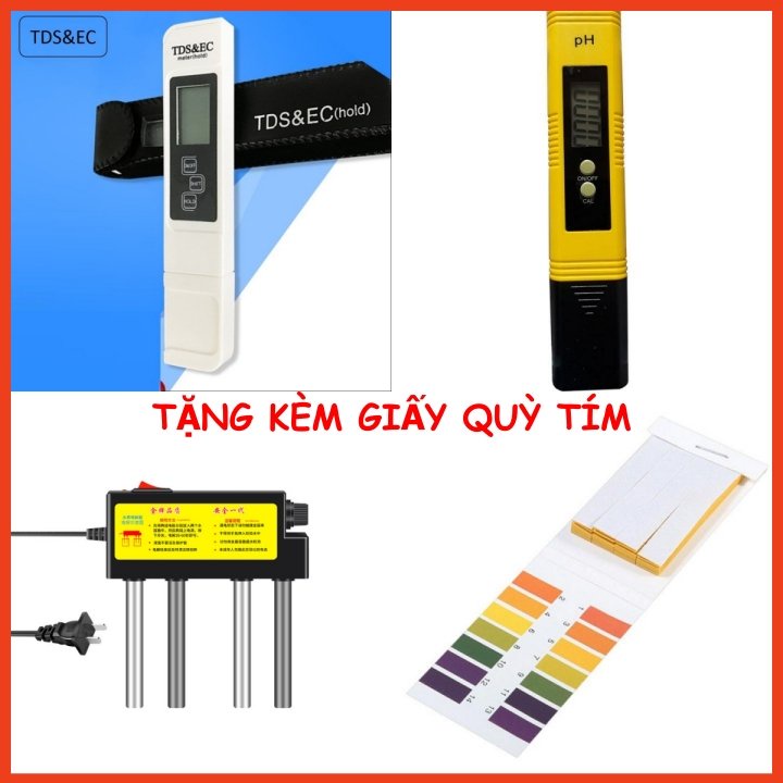 [TẶNG GIẤY QUỲ TÍM] Combo bút đo ph, bút thử nước tds&amp;ec và điện phân nước