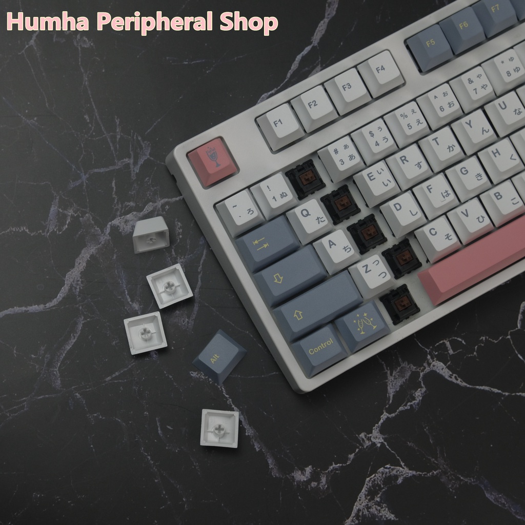 Bàn Phím Cơ Humha Momo Yume R1 140 Phím Chất Liệu PBT Nhuộm Màu Xinh Xắn