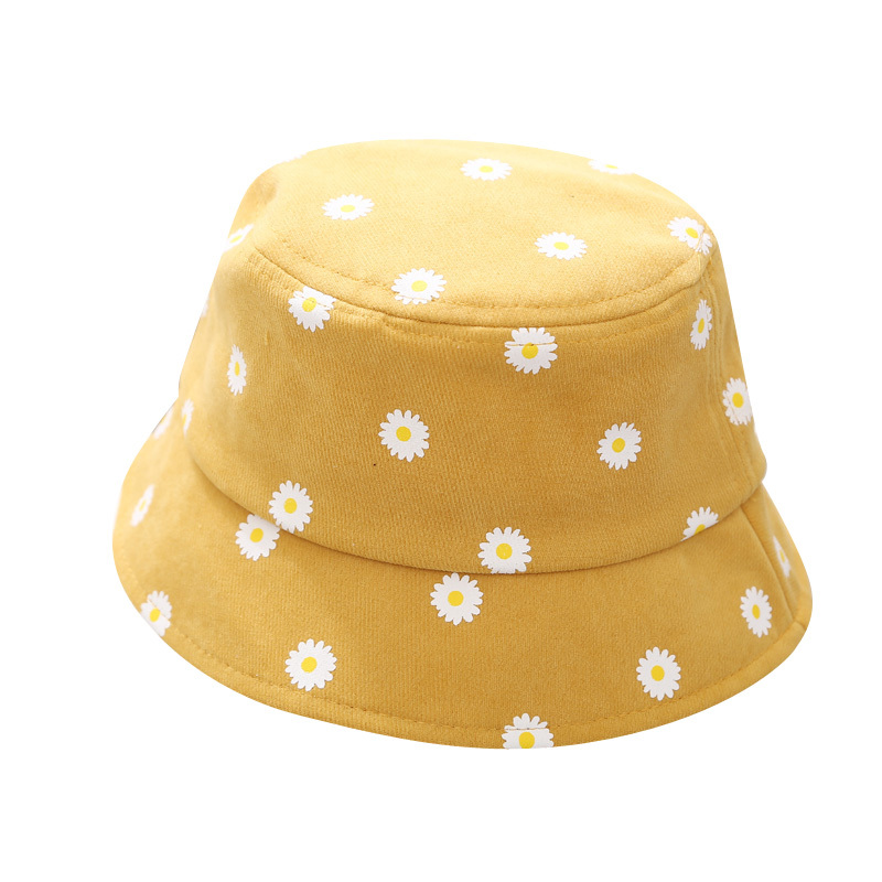 Mũ bucket hoạ tiết hoa cúc chống nắng đáng yêu cho bé