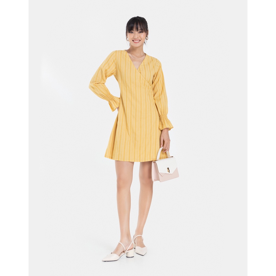 Đầm Ngắn Nữ Thời Trang JUNO Cổ Đắp Chéo JNDNG002
