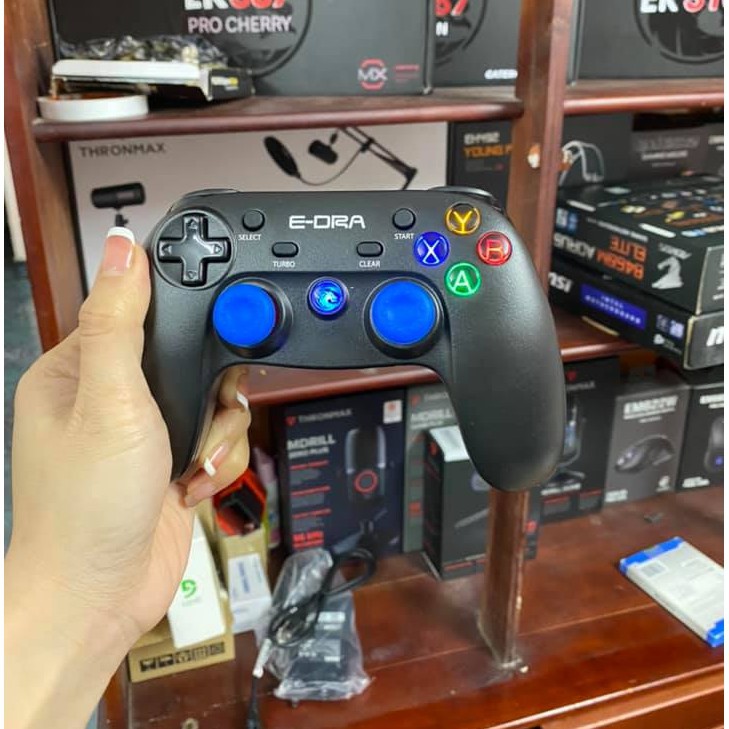 Tay Cầm Game Không Dây E-DRA EGP7601 Chơi Game Fifa Online 4, Liên quân, Pubg ... - Wireless 2.4GHz - Hưng Long PC