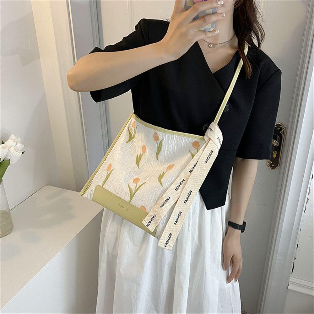 Túi Tote Đeo Chéo In Họa Tiết Hoa Xinh Xắn Dành Cho Nữ MIHAN1