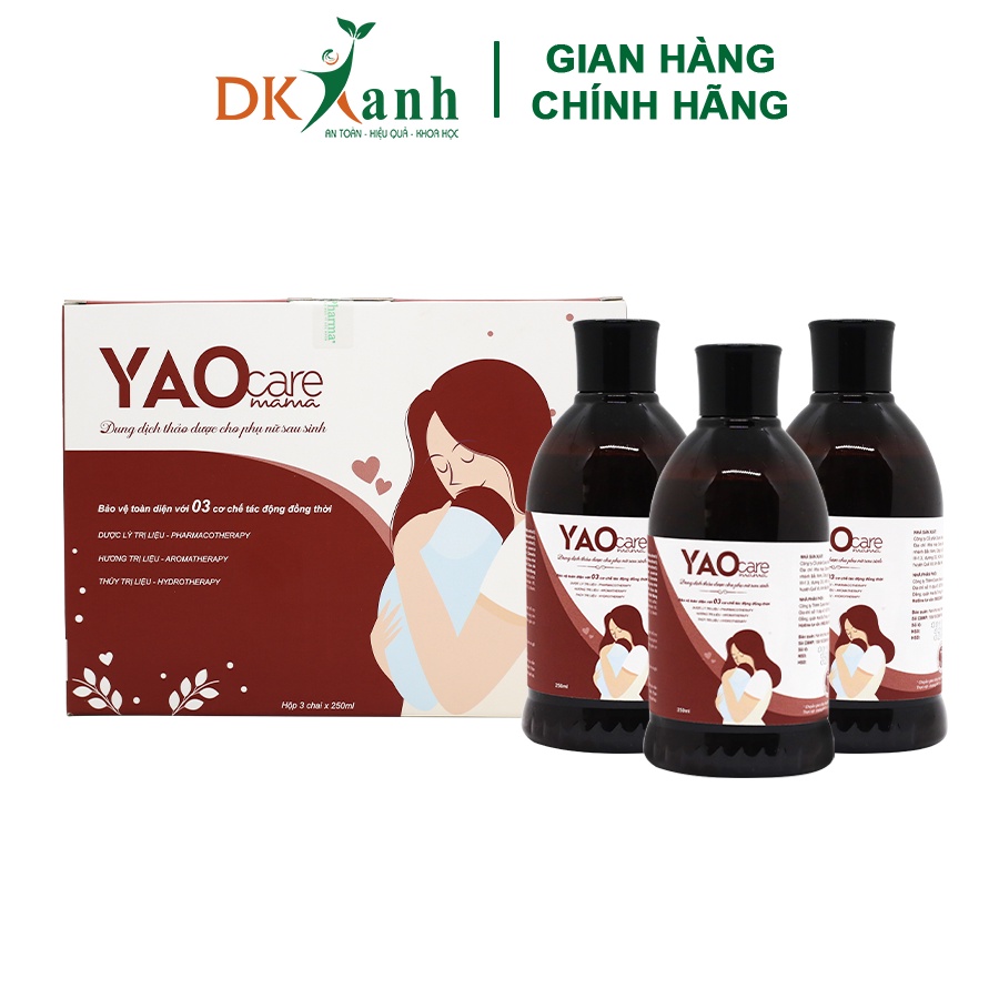 Combo 1 Hộp Xông Tắm Yaocare Mama 3 Chai 250ml - DK Pharma + 1 DDVS Yaocare Women 110ml