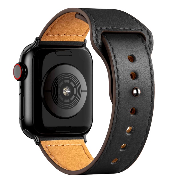 Dây Đeo Bằng Da Chất Lượng Cao Cho Đồng Hồ Thông Minh IWatch Series 1 2 3 4 5 6 se 7 38mm 42mm 40mm 44mm 41mm 45mm