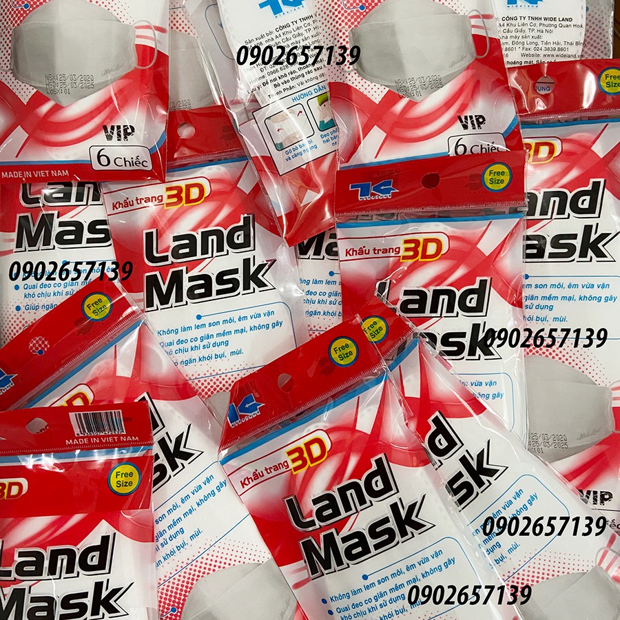 khẩu trang ý tế 3d land mask ( 1 túi 6 cái ) - Serenys Shop | BigBuy360 - bigbuy360.vn