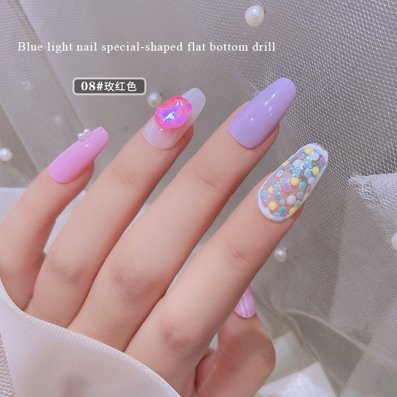 Charm đá nail, charm đá trong suốt kim cương, charm giọt nước - túi