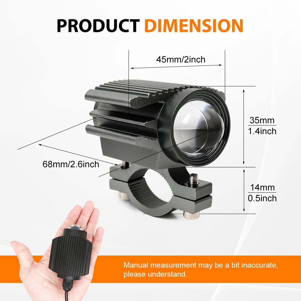 UNI-SHINE Đèn pha hi / lo ánh sáng màu trắng vàng chiếu sáng công suất cao thiết kế mới cho xe máy xe moto