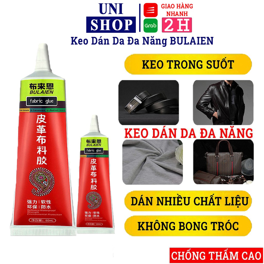 Keo dán da, dán thắt lưng, phụ kiện da, keo dán vải bố, túi xách, dính siêu chắc, không màu, không hại da tay - Uni Shop
