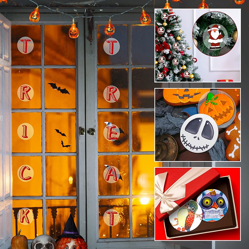 Set 18 Đĩa Tròn 4 Inch Bằng Acrylic Trong Suốt Dùng Làm Đồ Thủ Công DIY