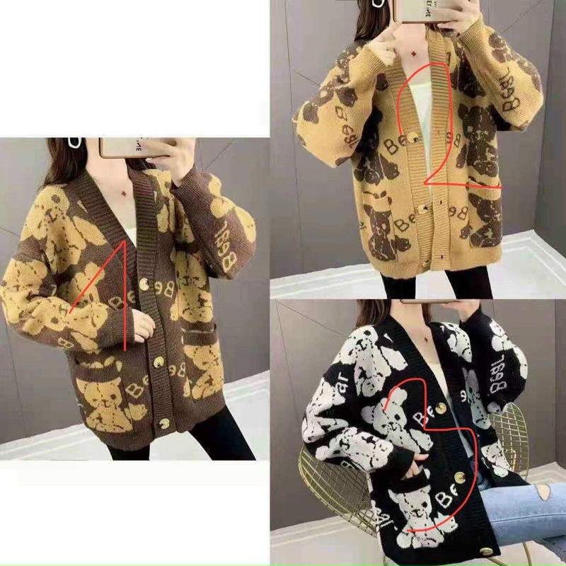 Áo khoác len nữ về ba màu, khách mua hàng ib màu theo số trên ảnh ạ, chất dày dặn | BigBuy360 - bigbuy360.vn