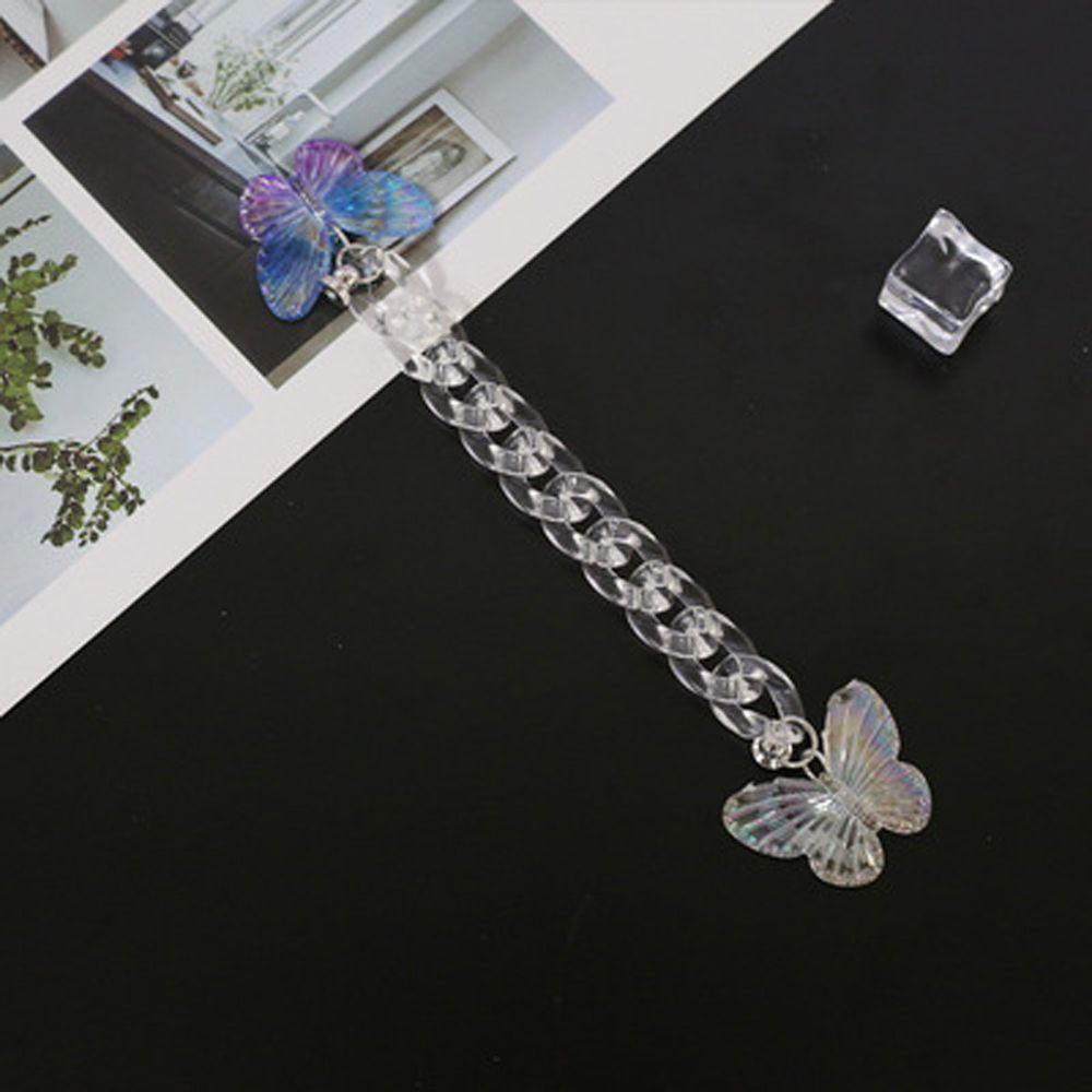 Ốp Điện Thoại Bằng Acrylic Trong Suốt Chống Trượt Có Móc Khóa DIY