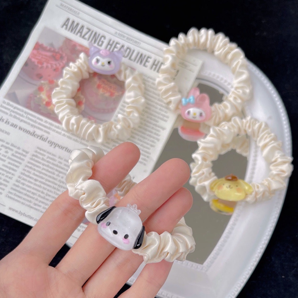 Dây Buộc Tóc Cỡ Lớn Thiết Kế Dễ Thương Phong Cách Nhật Hàn