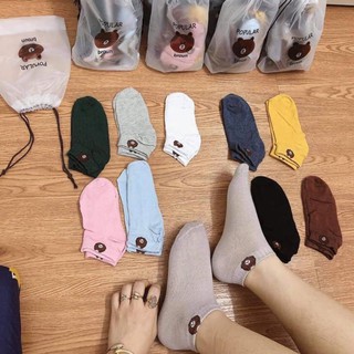 [ Siêu Sale ] Sét 10 đôi tất gấu túi gấu