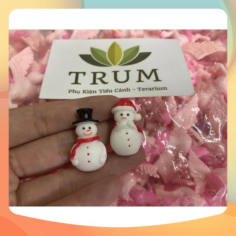 Người Tuyết Cao 2,5cm phụ kiện trang trí tiểu cảnh noel - terrarium