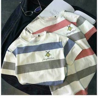 Áo form rộng unisex kẻ sọc