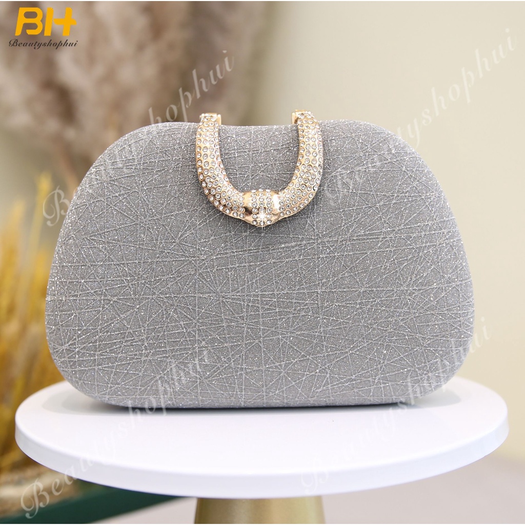 Ví Cầm Tay Dự Tiệc Đính Đá Lấp Lánh Thời Trang Mới 2022