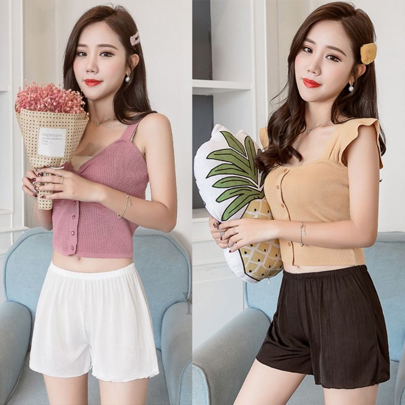 Quần Short Bảo Hộ An Toàn Dáng Rộng Màu Sắc Đơn Giản Thời Trang Cho Nữ