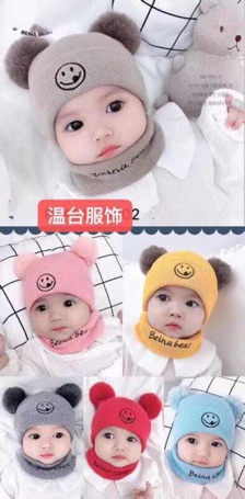 Combo sỉ 8 sét khăn mũ cho bé