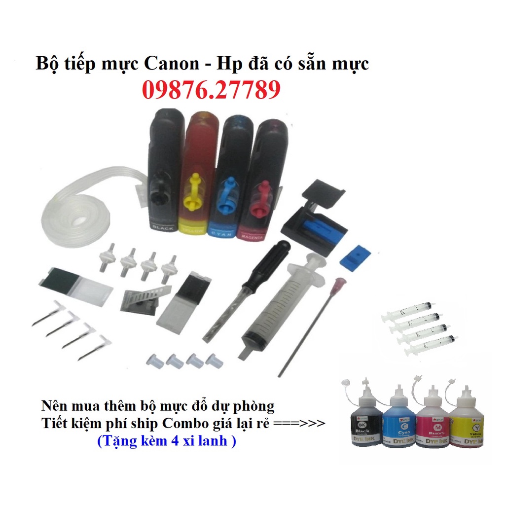 Bộ tiếp mực Canon Ts207,707 Loại tốt có sẵn mực