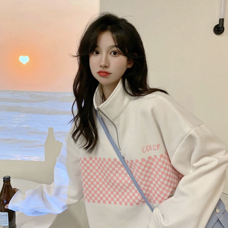 Áo nỉ thu đông màu siêu xinh phong cách Hàn Quốc