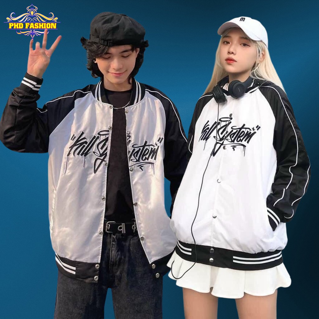 Áo khoác bomber unisex chất dù 2 lớp cao cấp không bong tróc chất vải mịn không xù lông, cam kết video kèm ảnh chụp | BigBuy360 - bigbuy360.vn