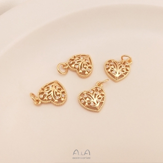 Mặt dây chuyền hình cây may mắn dát vàng 14k diy fg4p