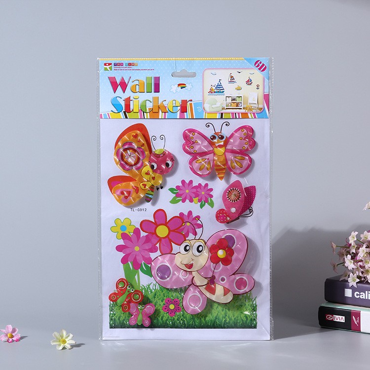 Tranh dán tường 3d cho bé hình dán con vật nổi 5D TUNG HOME DECOR 12 mẫu
