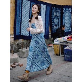 (sẵn) Váy vintage phong cách boho đi biển