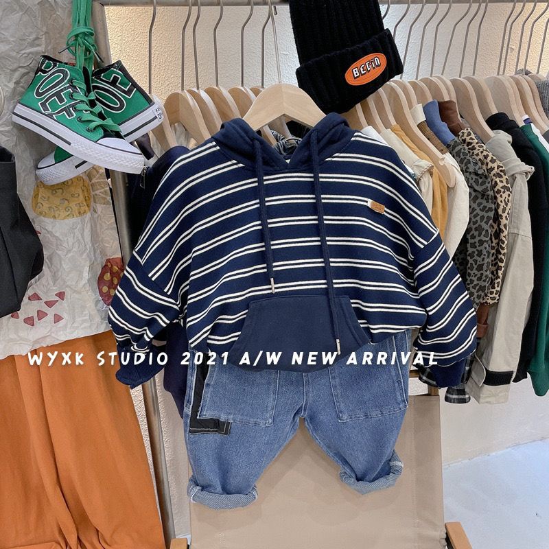 Áo Hoodie Cotton Dệt Kim Mỏng Phong Cách Hàn Quốc Nhật Bản / Hàn Quốc Thời Trang Xuân Thu Hàng Mới 2022 Dành Cho Bé Trai
