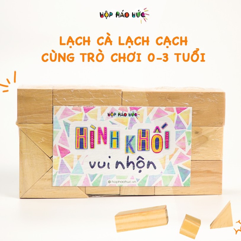 HỘP HÁO HỨC TƯ DUY, NGÔN NGỮ 0-3 tuổi, Combo 3 cuốn sách song ngữ, Trò chơi tương tác HÌNH KHỐI VUI NHỘN T820