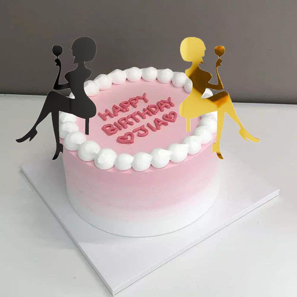YNATURAL Topper Trang Trí Bánh Kem Hình Cô Gái