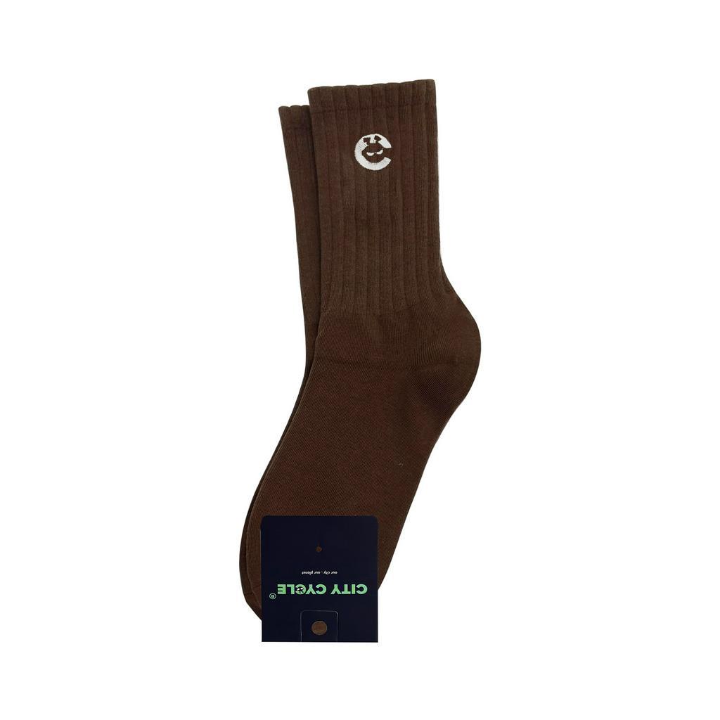 Tất trơn cổ cao thêu Logo City Cycle chất cotton cao cấp basic nam nữ unisex