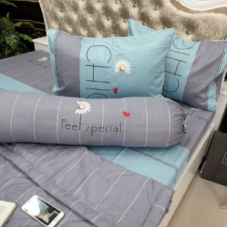 Bộ chăn ga gối cotton Hàn Quốc